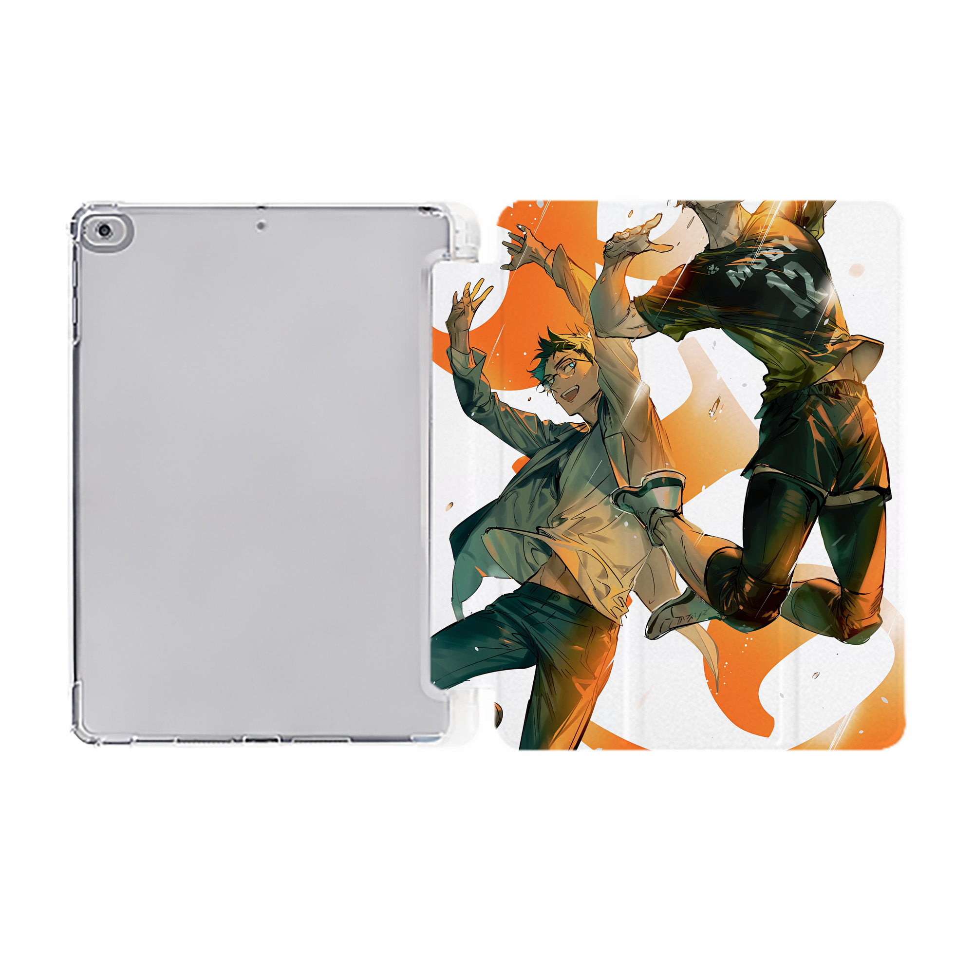 （画像用） ハイキュー!! Haikyu!! IPad ケース ペン収納付き 三つ折りスタンド PUレザー×シリコン 対応機種9.5/10.5/10.9インチ